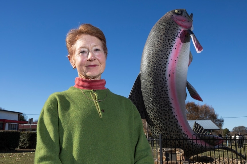 Adaminaby's Big Trout is restored to its former glory after local outcry over first 'hideous' revamp last year