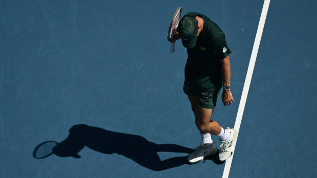 'I will embarrass you': Jim Courier busts star's secret handshake after quarter-final win