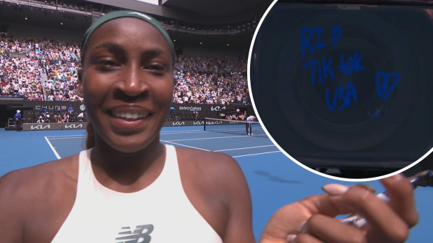 'RIP TikTok': Coco Gauff writes hilarious message after fourth-round Australian Open win