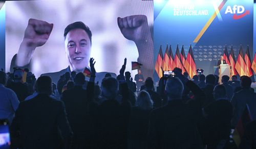 Elon Musk speaks at Germany's AfD campaign launch as thousands protest the far-right party