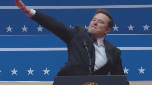 Elon Musk's straight-arm gesture embraced by right-wing extremists