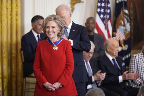 Hillary Clinton, George Soros and Denzel Washington received the highest US civilian honour