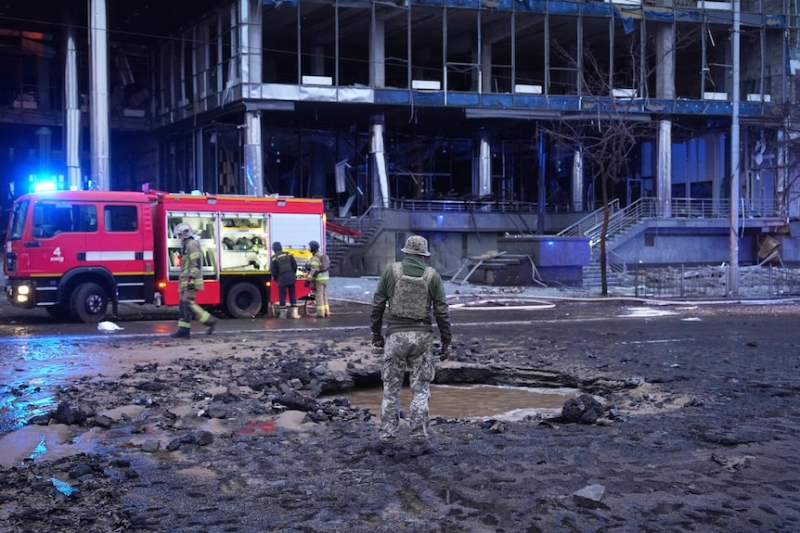 Russian attack kills four in Kyiv, Ukraine strikes set fuel stores alight