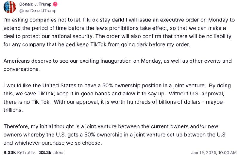 TikTok restoring US service after Donald Trump pledges to delay ban