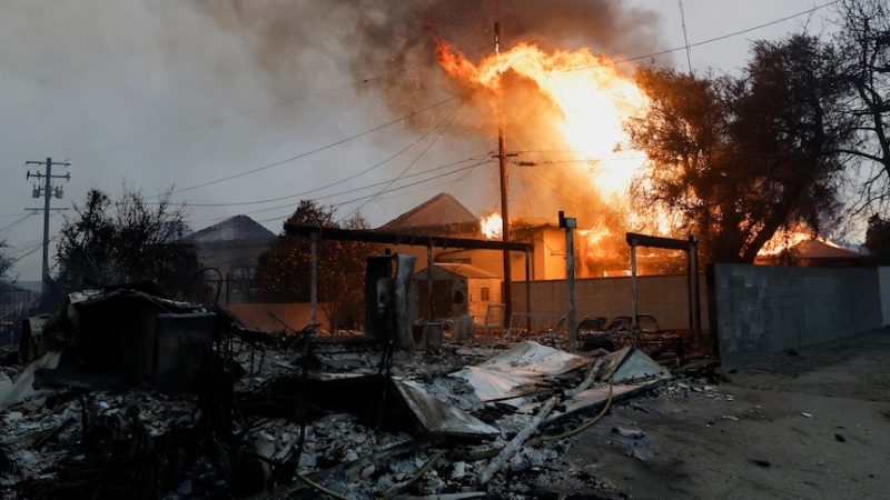 Trump blasts LA officials as area bigger than San Francisco razed in wildfire