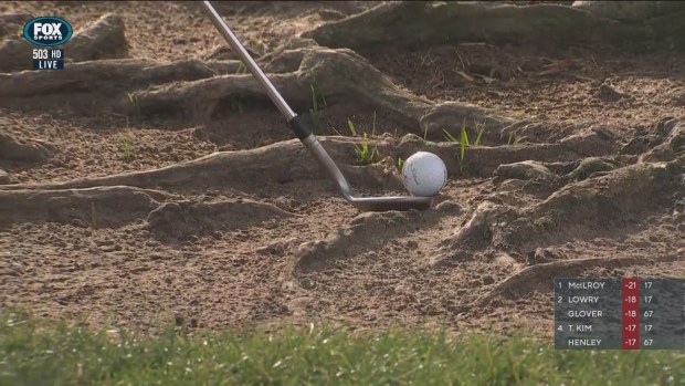 'You're kidding... shot of the day': Aussie stuns PGA tour with shot off a tree root