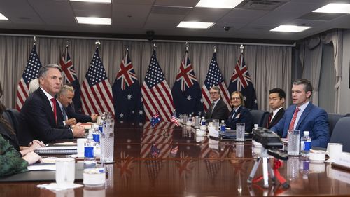 US Defence Secretary says Trump's 'supportive' of AUKUS deal as Australia sends $798 million to Washington