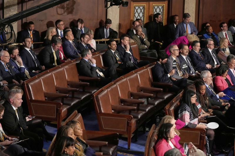 Donald Trump speech live: US president declares 'we're just getting started' as congressman evicted, others walk out