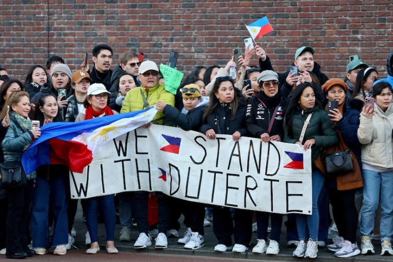 Philippines ex-president Rodrigo Duterte appears at the Hague via video link over drug war case