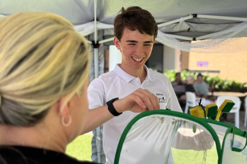 Portable butterfly enclosure brings joy to Shell Cove aged care