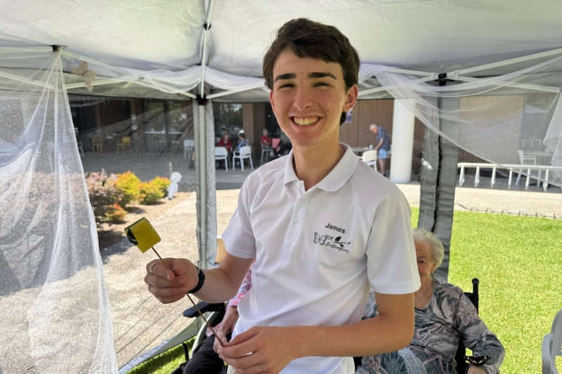 Portable butterfly enclosure brings joy to Shell Cove aged care